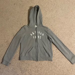ABERCROMBIE kids grey zip up hoodie